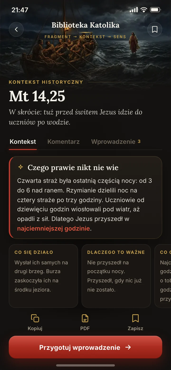 Mt 14,25: czego prawie nikt nie wie